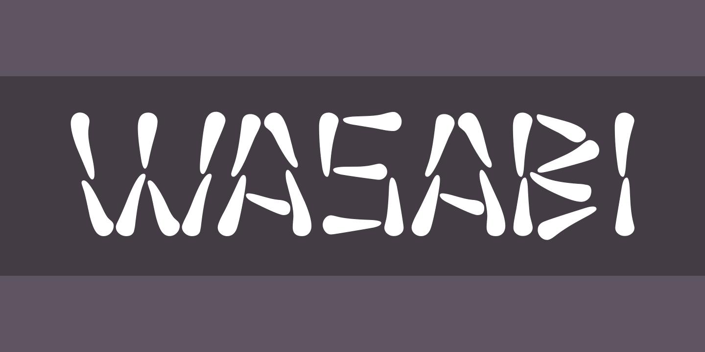 Beispiel einer Wasabi-Schriftart
